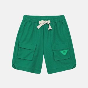 dynamic pocket drawstring shorts   sleek urban comfort 5418