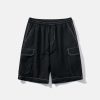 dynamic pocket panel denim shorts   streetwear essential 1983