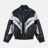 dynamic racing contrast leather jacket urban & iconic style 1457