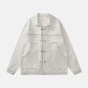 dynamic raw edge denim jacket line design & urban appeal 4896