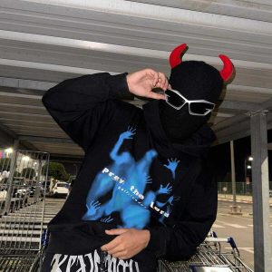 dynamic shadow print hoodie   urban & youthful style 2745