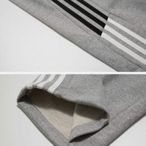 dynamic side patchwork stripes sweatpants urban appeal 8592