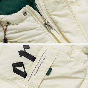 dynamic side stripe coat with multi pockets winter essential 7209