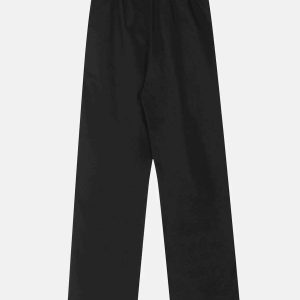 dynamic splicing zip pants   youthful streetwear appeal 7744