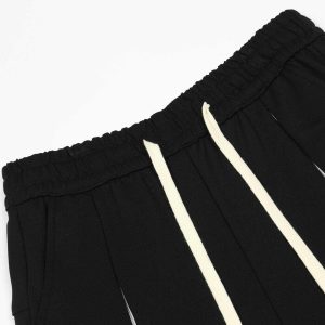 dynamic stitching split shorts youthful streetwear appeal 3666