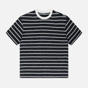 dynamic stripe clash tee   youthful & vibrant streetwear 2985