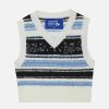 dynamic stripe jacquard sweater vest 8982
