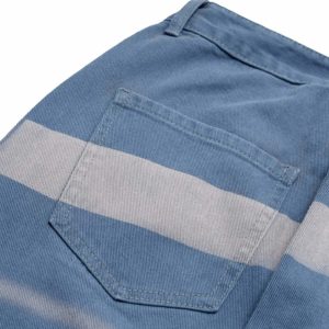 dynamic stripe spliced jeans   urban & youthful style 1280