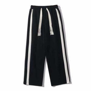 dynamic striped patchwork pants   urban y2k revival 6054