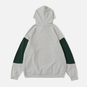 dynamic unloose print spliced hoodie   streetwear icon 2424
