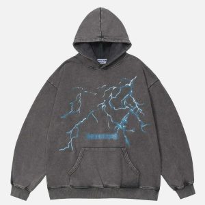 dynamic washed lightning hoodie   urban y2k appeal 5487