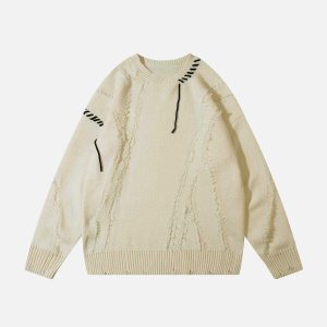 dynamic webbing sweater   youthful & urban appeal 7465
