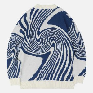 dynamic whirlpool knit sweater   urban chic design 6394
