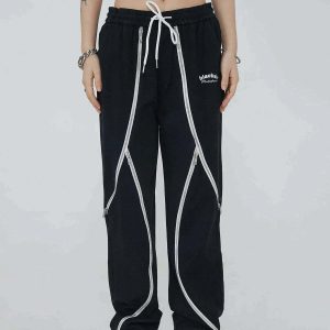 dynamic zipper stitch pants   sleek & urban fit 1538