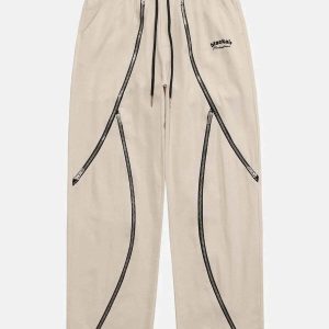 dynamic zipper stitch pants   sleek & urban fit 3712