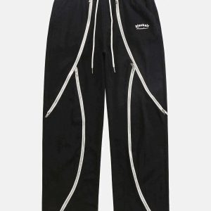 dynamic zipper stitch pants   sleek & urban fit 7513