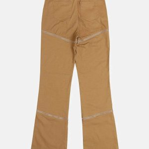 dynamic zipup drill pants   sleek & youthful streetwear 1816