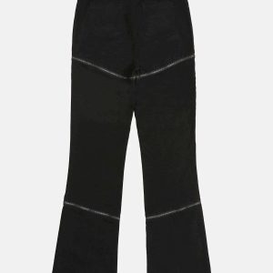 dynamic zipup drill pants   sleek & youthful streetwear 4700