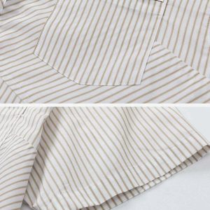eclectic patchwork stripes shirt   oblique design & youthful 3219