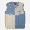 eclectic patchwork sweater vest   youthful urban appeal 2856