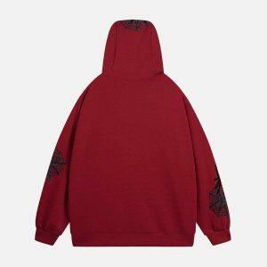 edgy 3d spider hoodie retro streetwear with a vibrant twist 1907