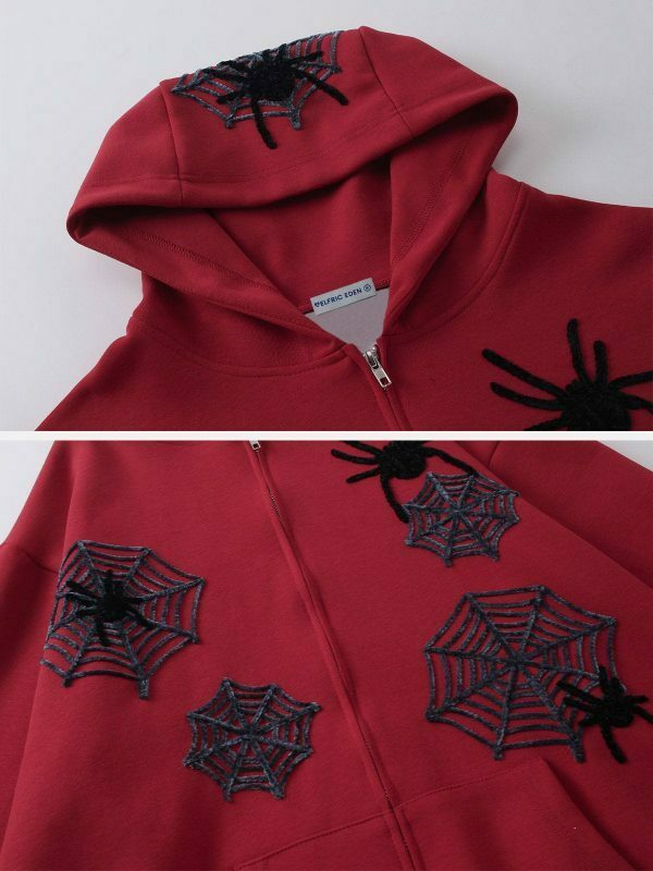 edgy 3d spider hoodie retro streetwear with a vibrant twist 4226
