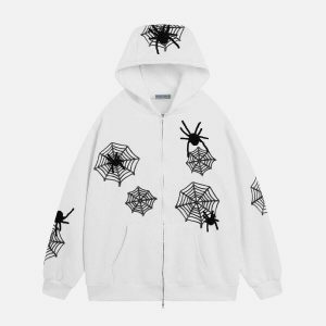 edgy 3d spider hoodie retro streetwear with a vibrant twist 5175