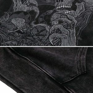 edgy devil skull graphic hoodie youthful streetwear icon 7963