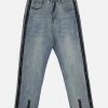 edgy distressed zip jeans washed look for streetwear icons 3902