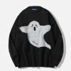 edgy ghost distressed sweater   youthful urban appeal 5558