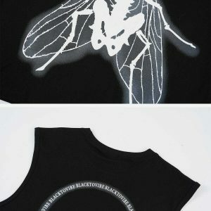 edgy insect skeleton vest   youthful & urban streetwear 6067