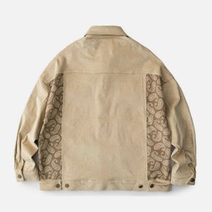 edgy irregular patchwork jacket urban & trendy appeal 3233