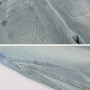 edgy multi slit jeans for a bold y2k streetwear look 6107