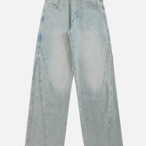 edgy multi slit jeans for a bold y2k streetwear look 8819