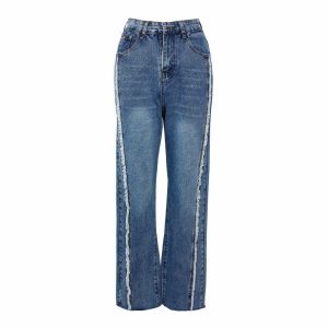 edgy pocket frayed jeans for a bold streetwear look 5428