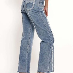 edgy pocket frayed jeans for a bold streetwear look 6945