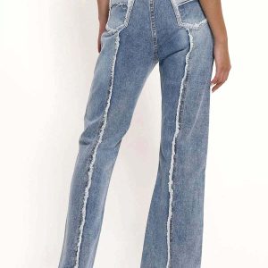 edgy pocket frayed jeans for a bold streetwear look 7515