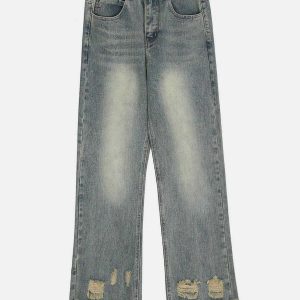 edgy ripped tassel jeans youthful & bold streetwear staple 8749