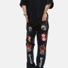 edgy skull embroidered jeans dynamic print design 2637