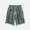 edgy washed fringe jorts for a bold streetwear look 6060