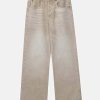 edgy washed wrinkle jeans classic fit & urban appeal 3482