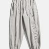 embossed steel print pants dynamic steel print trousers edgy urban appeal 5376