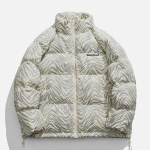 embossed zebra coat winter chic & bold pattern statement 2886