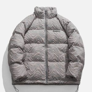 embossed zebra coat winter chic & bold pattern statement 7343