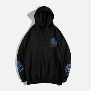 embroidered carp hoodie urban streetwear 7213