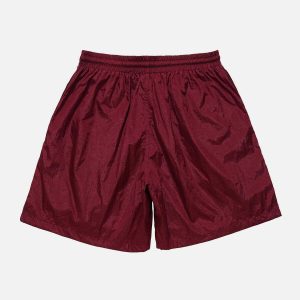 embroidered drawstring shorts youthful urban trend 1364