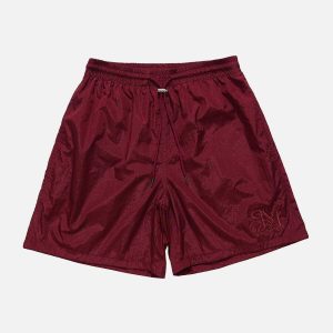 embroidered drawstring shorts youthful urban trend 1511