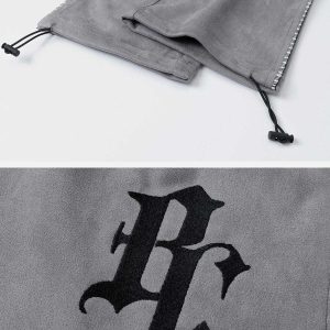 embroidered gothic letter pants   bold & crafted streetwear 1024