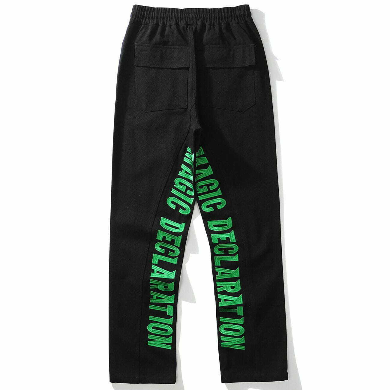 embroidered letter pants chic & urban streetwear 5952