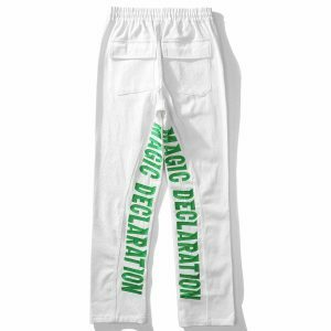 embroidered letter pants chic & urban streetwear 6905